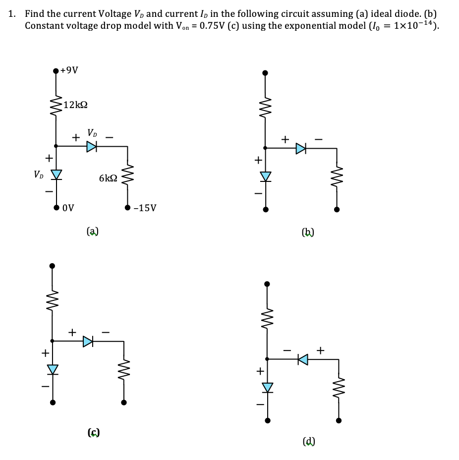 Solved 1. Find the current Voltage Vp and current Ip in the | Chegg.com
