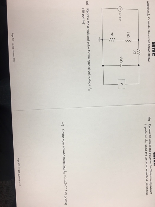 Solved Consider The Circuit Shown Below. (a) Redraw The | Chegg.com