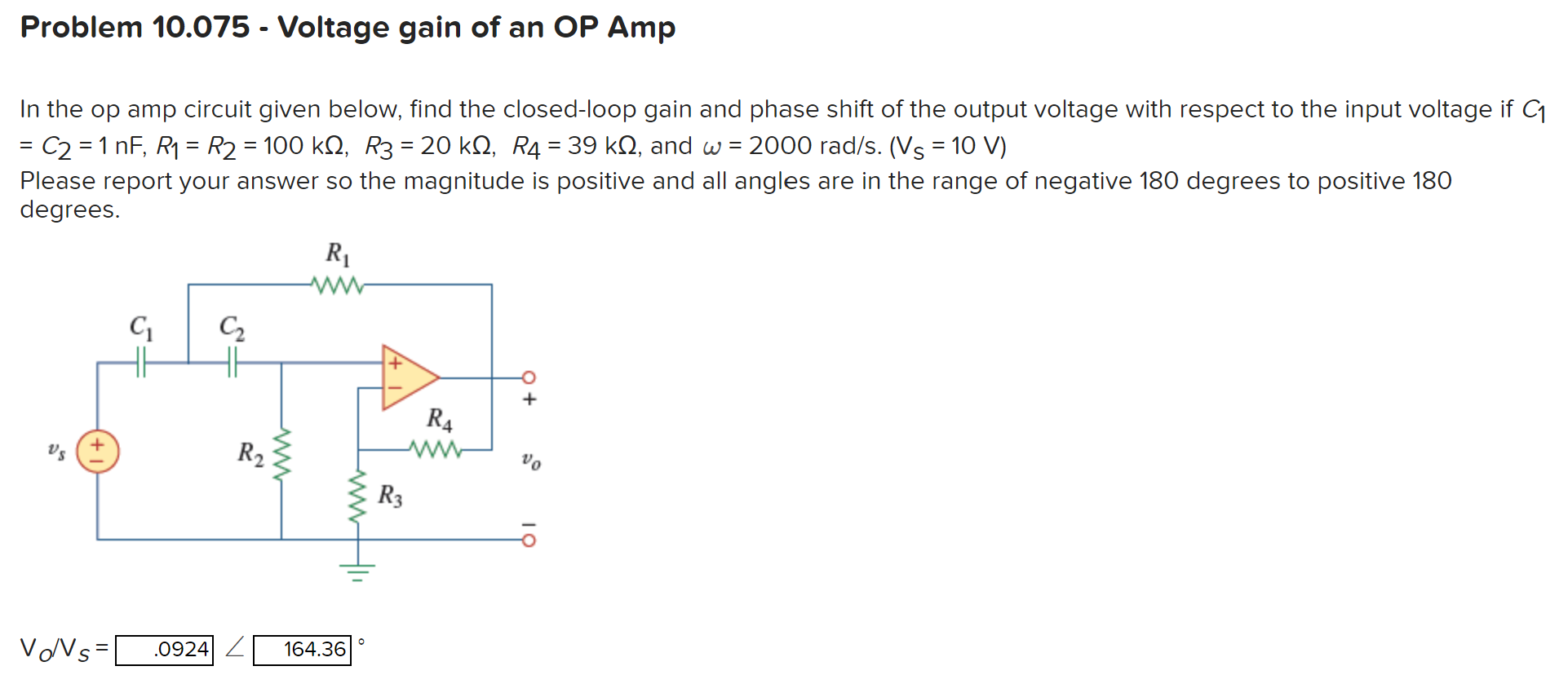 Solved In The Op Amp Circuit Given Below, Find The | Chegg.com