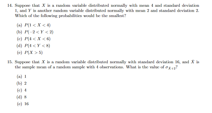 Solved 14. Suppose that X is a random variable distributed | Chegg.com