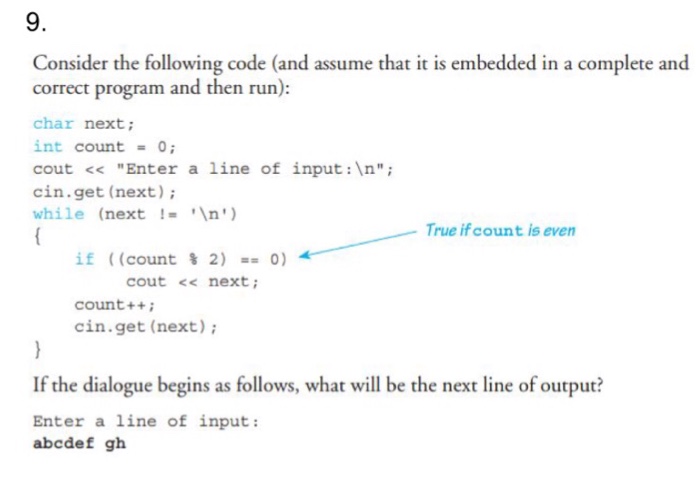 Solved 9. Consider the following code (and assume that it is | Chegg.com