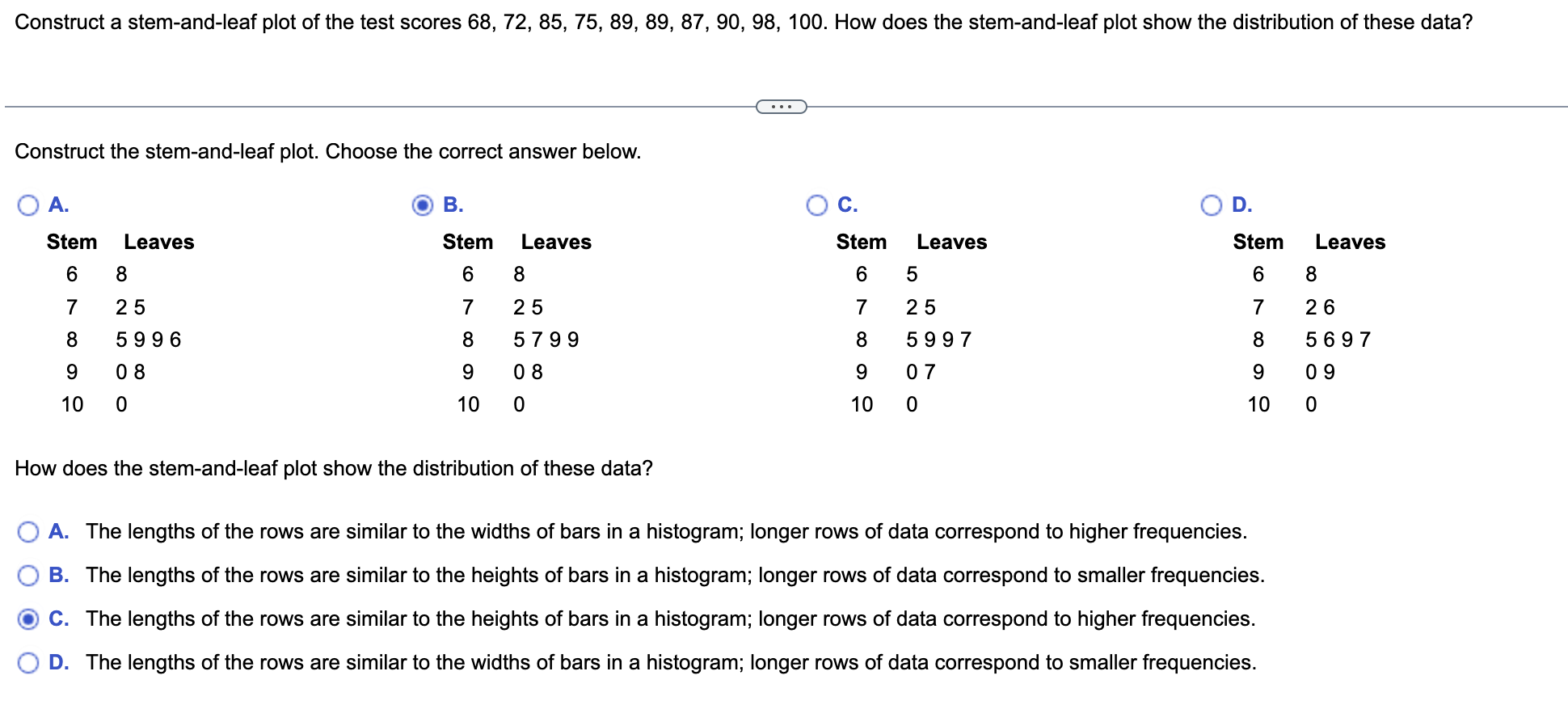 solved-construct-a-stem-and-leaf-plot-of-the-test-scores-chegg