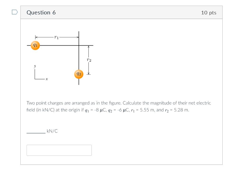 Solved Two point charges are arranged as in the figure. | Chegg.com