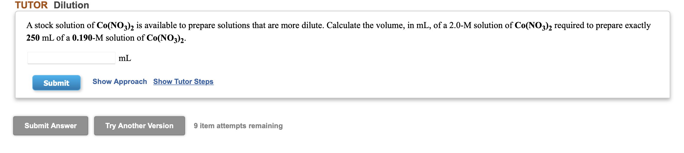 Solved A Stock Solution Of Co(no3)2 Is Available To Prepare 