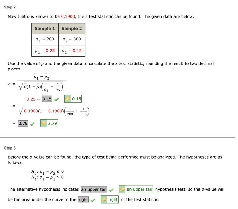 Find the deals test statistic