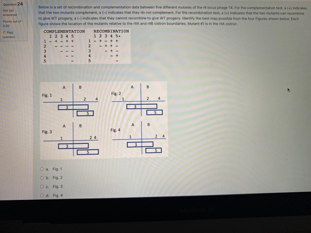 Solved Question 24 Not yet answered Points out of 4.00 Flag | Chegg.com