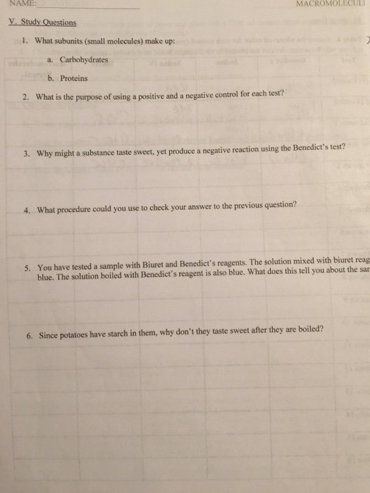 Solved What subunits (small molecules) make up a.