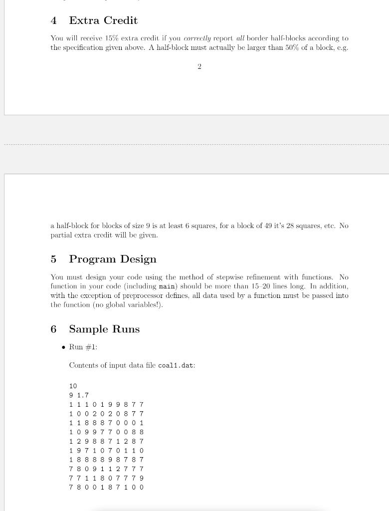 Solved Must design the code using C and the method of | Chegg.com