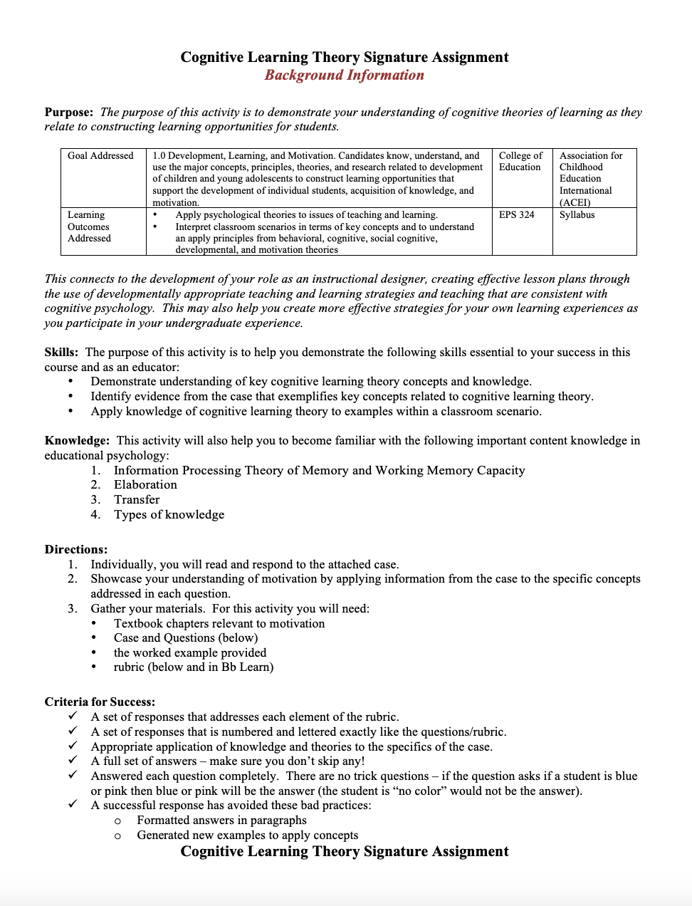 Cognitive best sale association theory