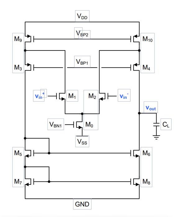 Solved Answer about folded-cascode operational amplifier | Chegg.com