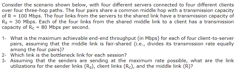 Solved Consider The Scenario Shown Below, With Four | Chegg.com