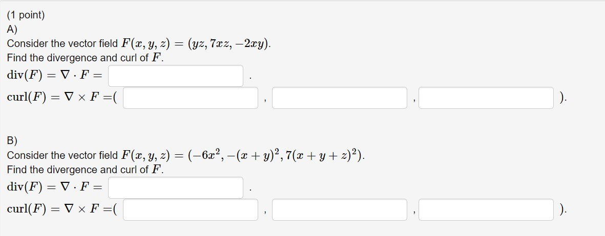 Solved A) Consider The Vector Field | Chegg.com