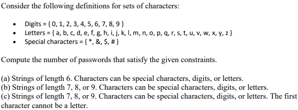 Solved Consider the following definitions for sets of | Chegg.com