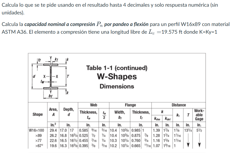 Calcula lo que se te pide usando en el resultado hasta 4 decimales y solo respuesta numérica (sin unidades). Calcula la capac