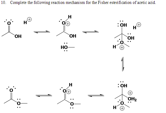 Solved 10. Complete the following reaction mechanism for the | Chegg.com