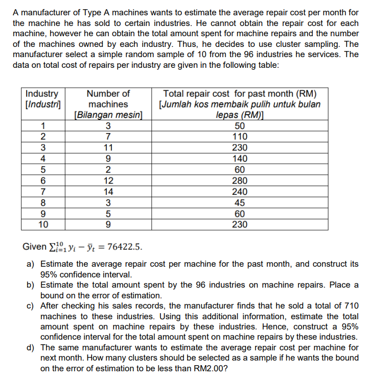 solved-a-manufacturer-of-type-a-machines-wants-to-estimate-chegg