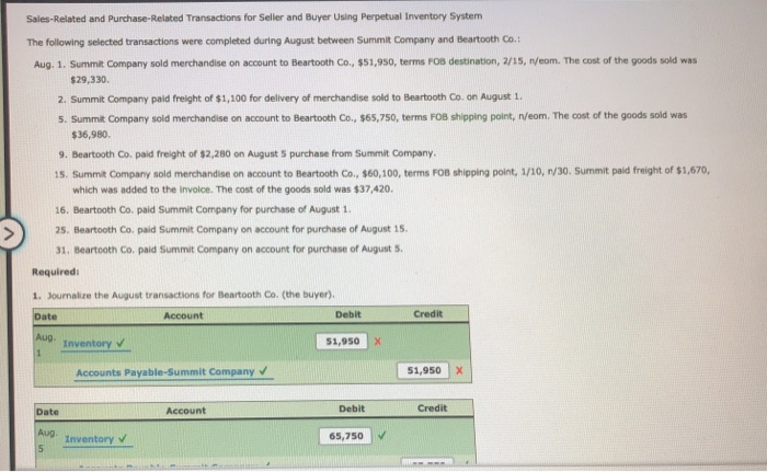 Solved Sales Related And Purchase Related Transactions For Chegg