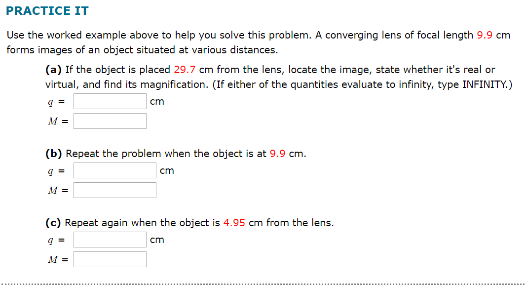 Solved SOLUTION (A) Find the image distance and describe the | Chegg.com