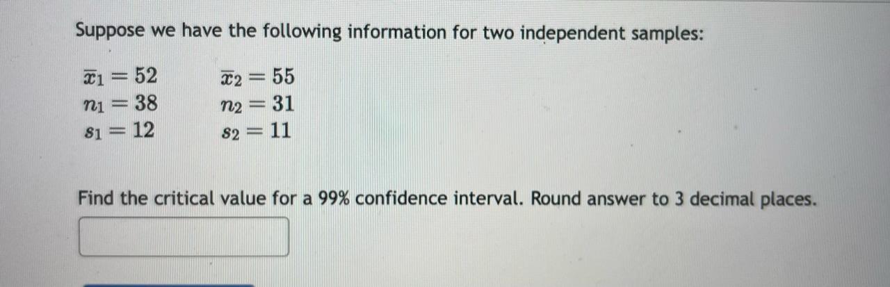 Solved Suppose we have the following information for two | Chegg.com