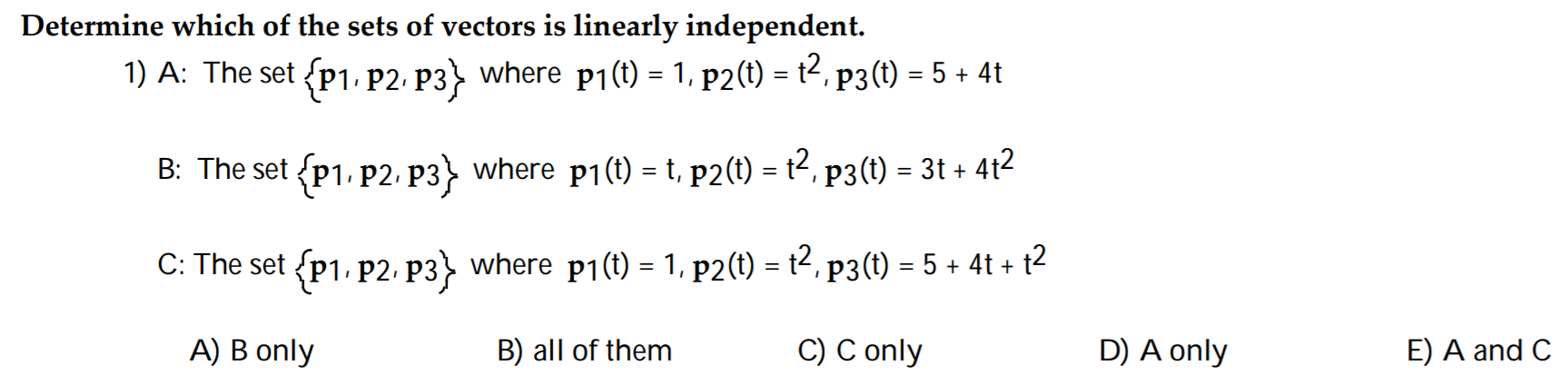 Solved Please help using linear algebra. This problem is due | Chegg.com