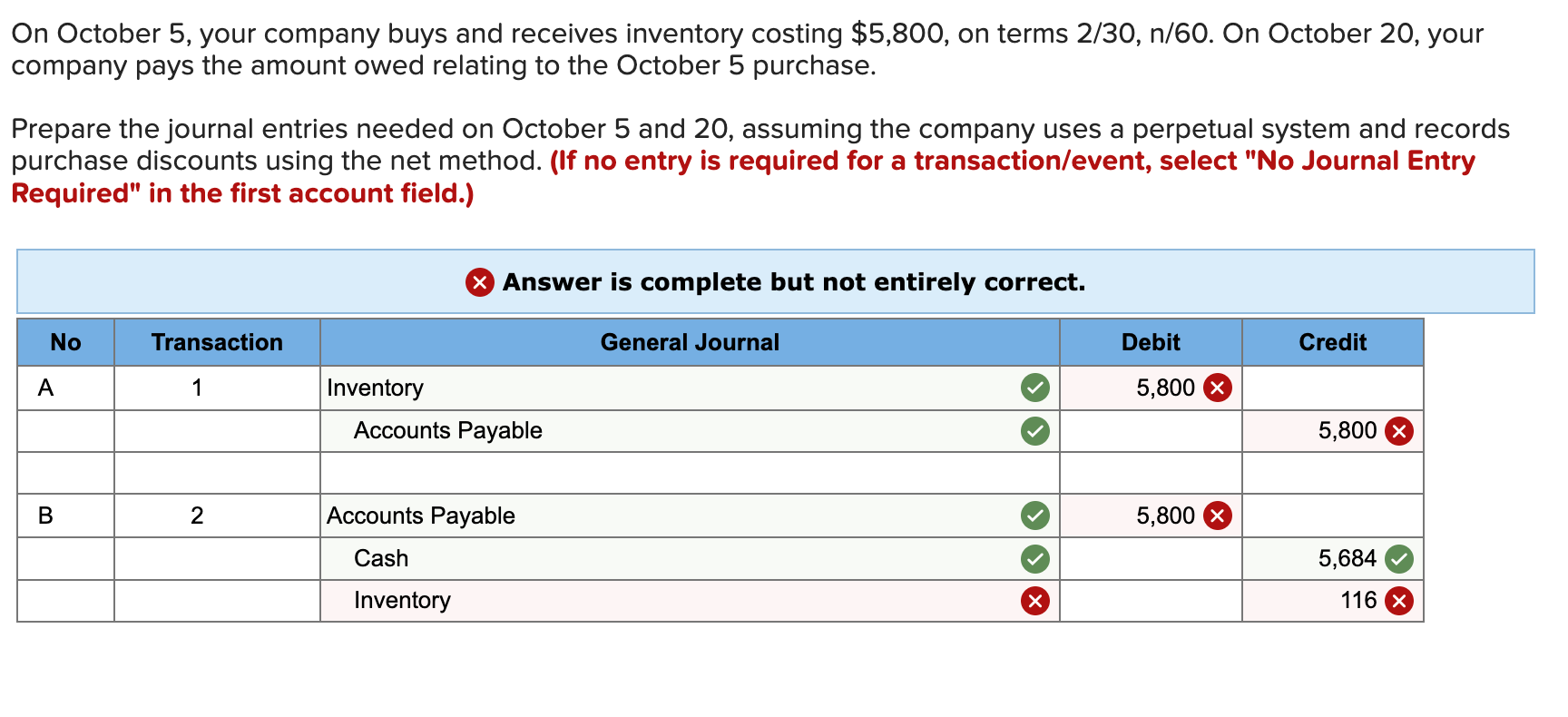 Solved On October 5 , your company buys and receives | Chegg.com