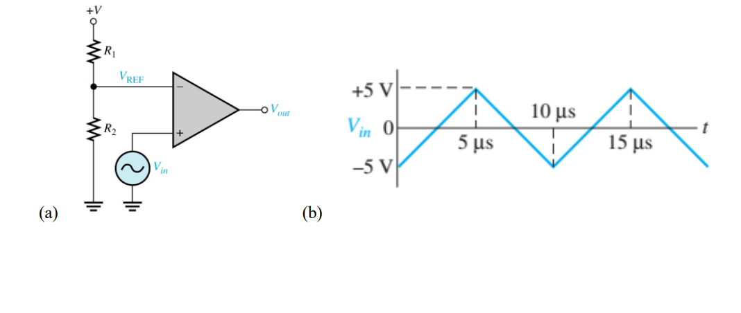 Solved 4. In the comparator circuit shown below, the | Chegg.com