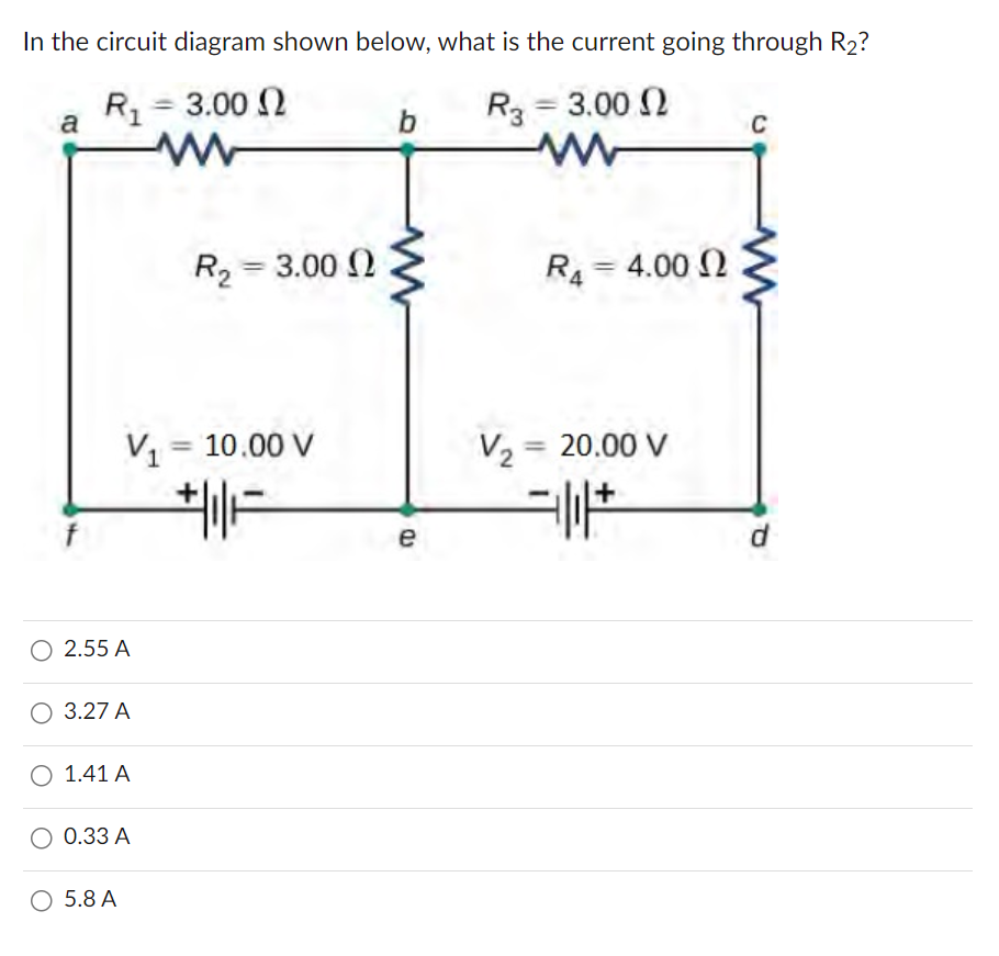 Solved In the circuit diagram shown below, what is the | Chegg.com