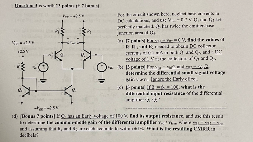 Solved Question 3 is worth 13 points ( +7 bonus) For the | Chegg.com