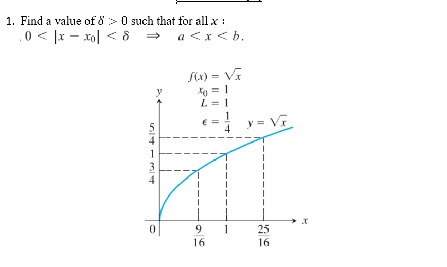 Solved 1 Find A Value Of 8 0 Such That For All X 10 Chegg Com