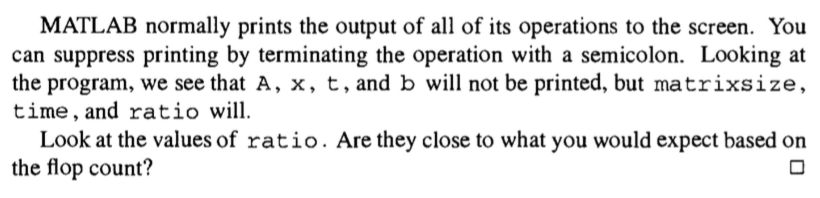 Solved Exercise 1.1.9 Consider the following simple MATLAB | Chegg.com