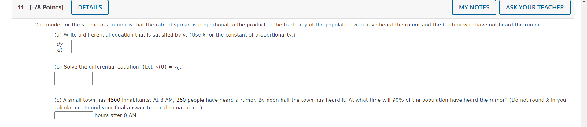 Solved (a) Write a differential equation that is satisfied | Chegg.com