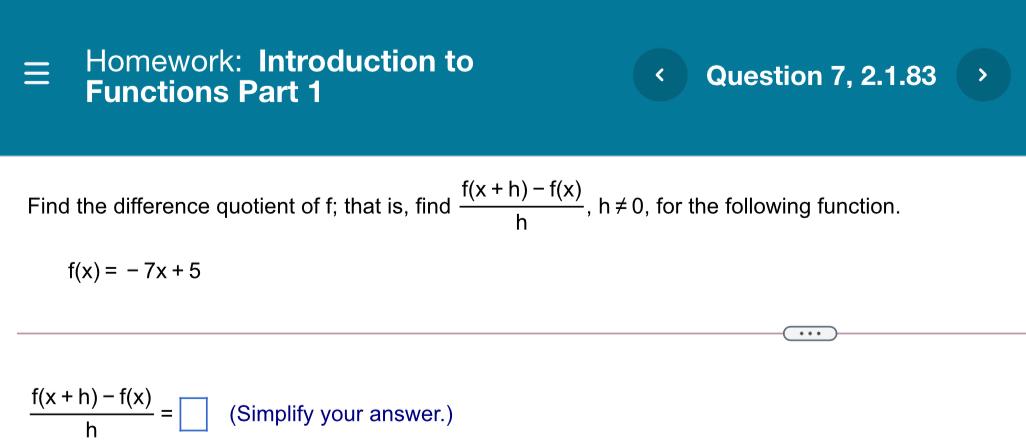 Solved Homework: Introduction to Functions Part 1