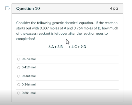 Solved Question 8 4 pts a The lab stock room has 500 mL of a | Chegg.com