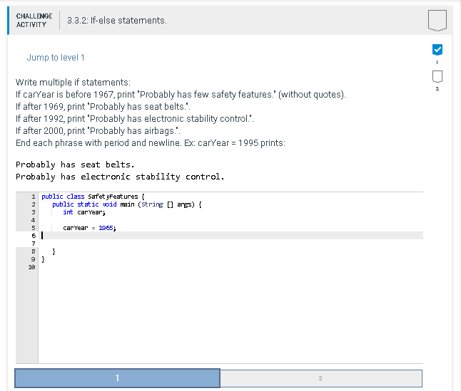 Solved CHALLENGE ACTIYITY 3.2.2: Basic if-else expression. | Chegg.com