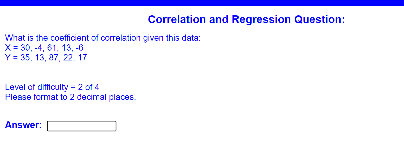 Solved Correlation and Regression Question: What is the | Chegg.com
