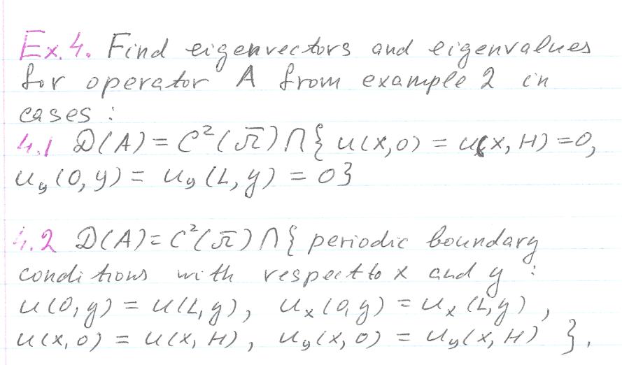 Ex.4. Find eigenrectors and eigenvalues for operator | Chegg.com