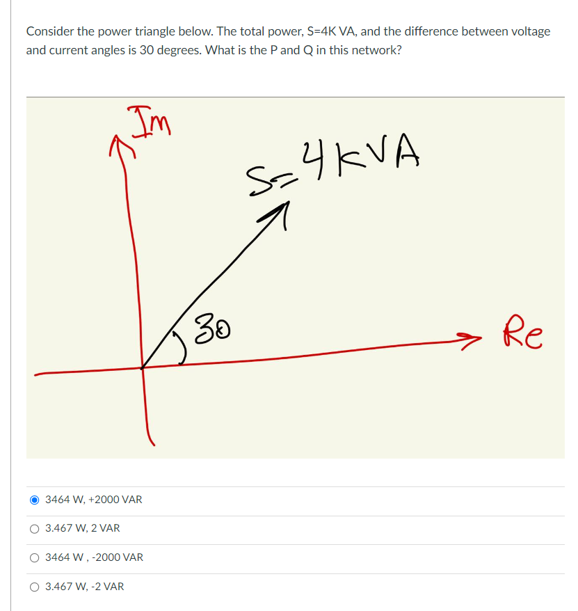 [Solved] Consider the power triangle below. The total pow