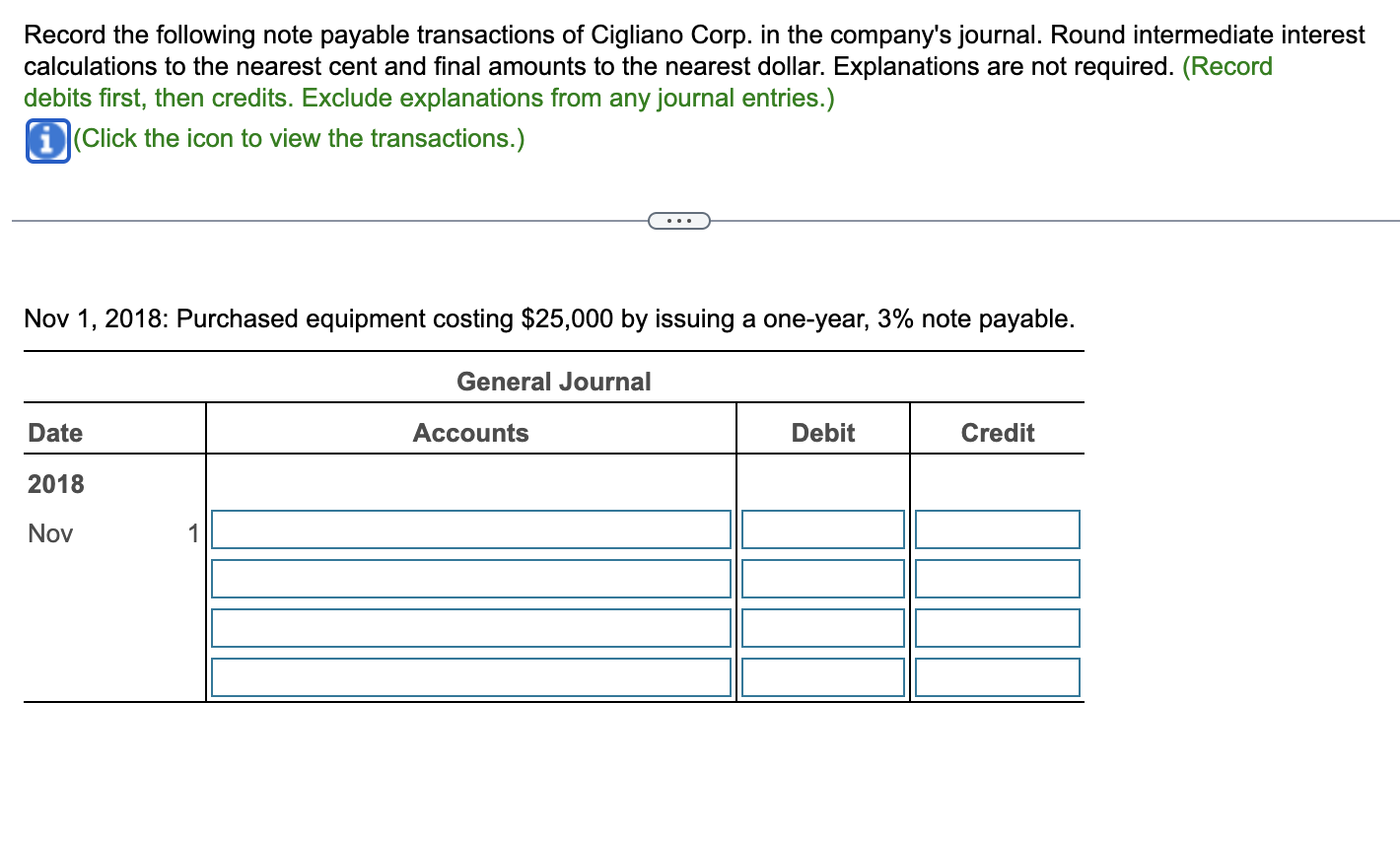 Solved Record the following note payable transactions of | Chegg.com