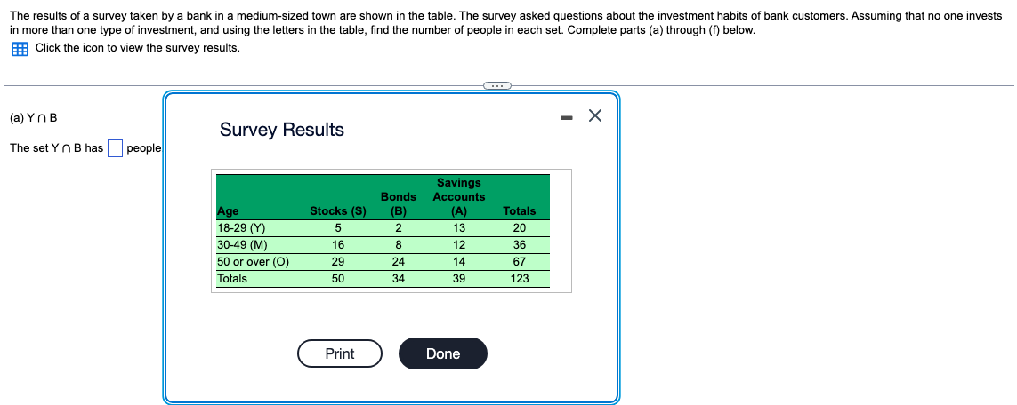 Solved The Results Of A Survey Taken By A Bank In A | Chegg.com