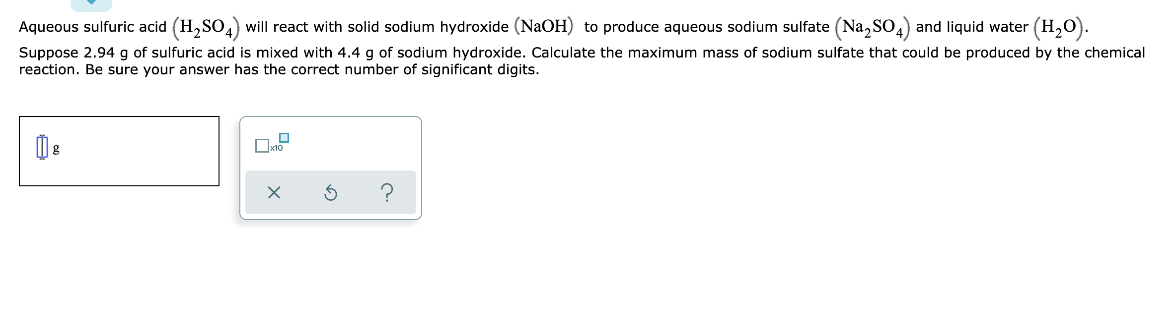 Solved Aqueous sulfuric acid (H2SO4) will react with solid
