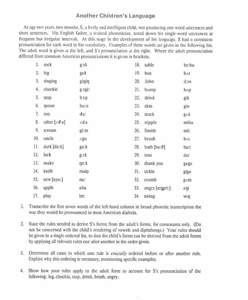 This is Linguistics (Phonology) there was no option | Chegg.com