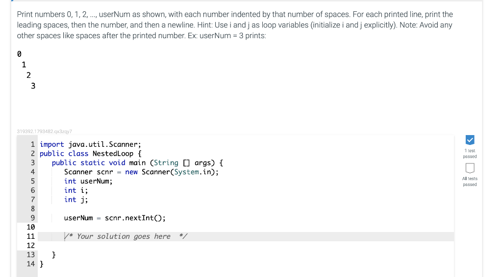 Solved Print numbers 0, 1, 2, ..., userNum as shown, with | Chegg.com