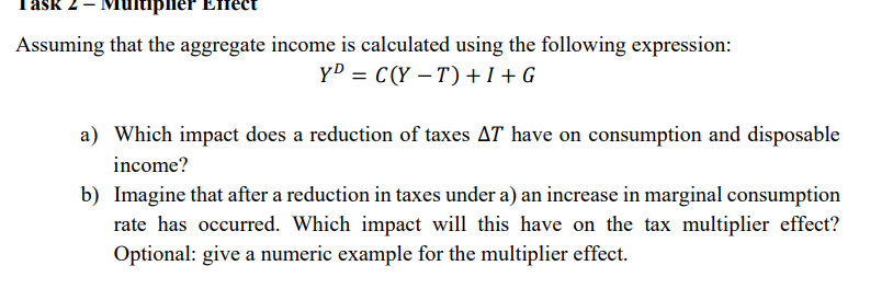 Solved Assuming that the aggregate income is calculated | Chegg.com