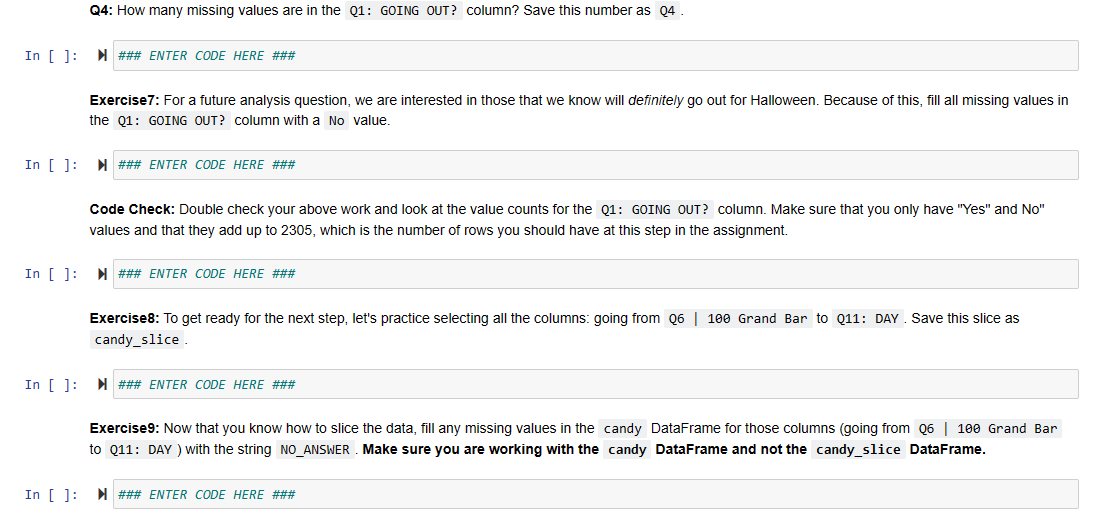 Solved Q4: How many missing values are in the Q1: GOING OUT? | Chegg.com