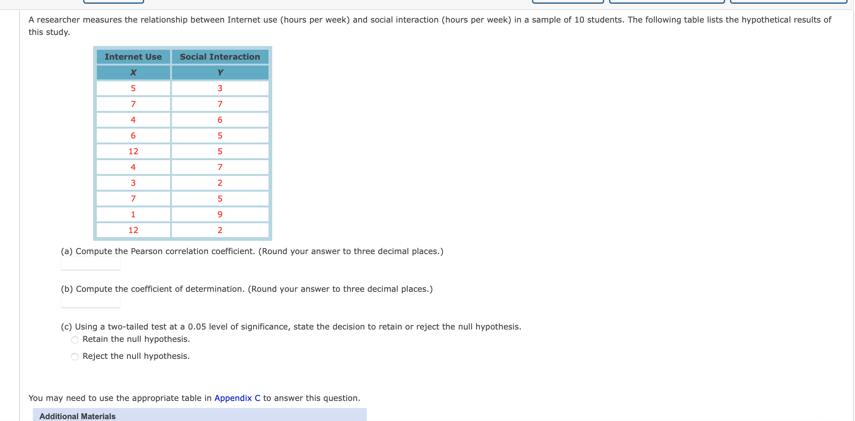 Solved this study. (a) Compute the Pearson correlation | Chegg.com