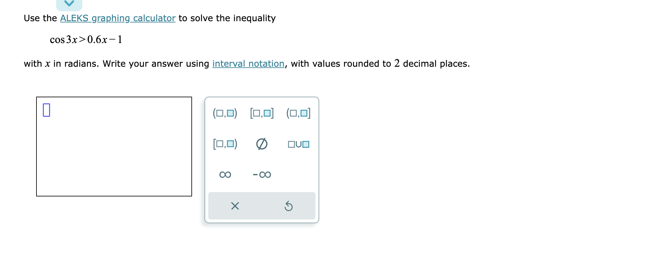 Solved Use the ALEKS graphing_calculator to solve the