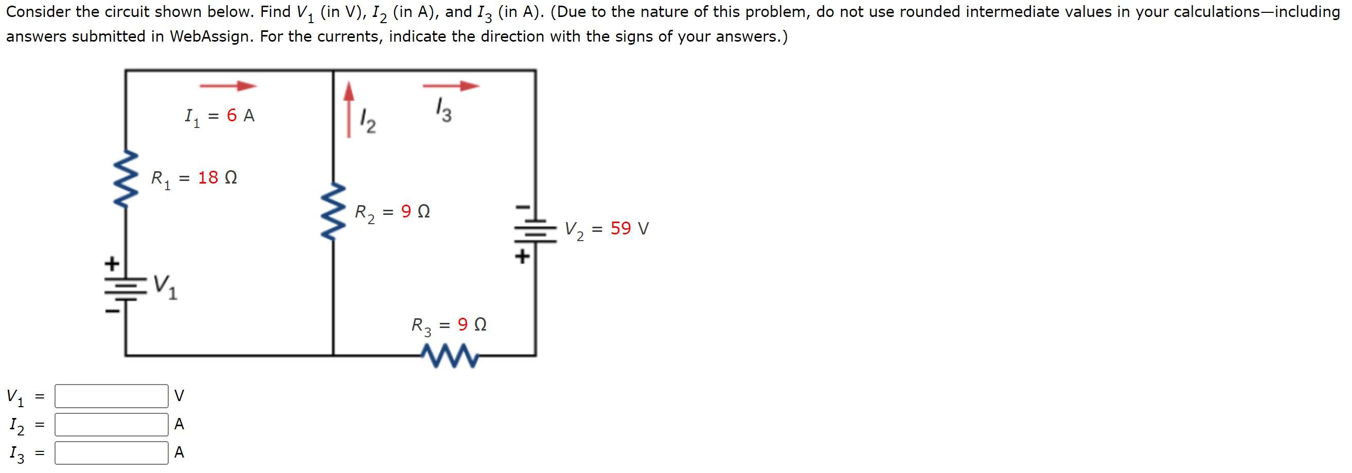 Solved Consider the circuit shown below. Find V₁ (in V), 1₂ | Chegg.com