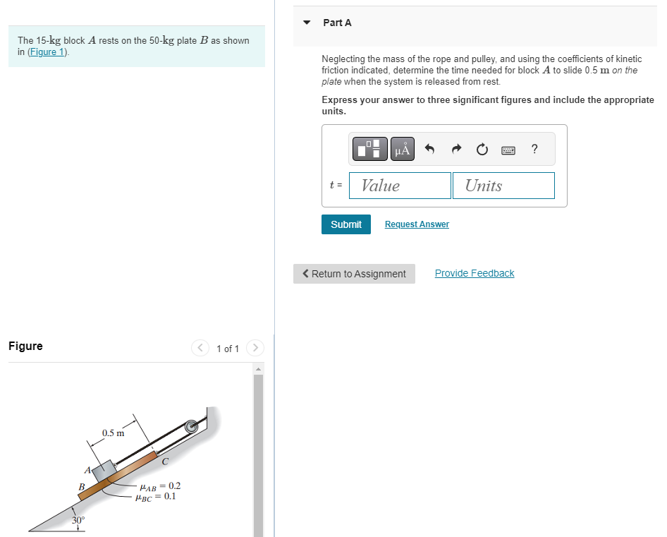 Solved The 15−kg block A rests on the 50−kg plate B as shown | Chegg.com