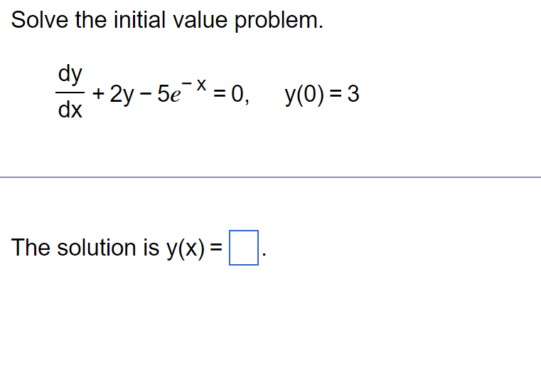 Solved Solve The Initial Value Problem. | Chegg.com