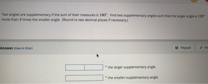 supplementary angles have measures that add to 180